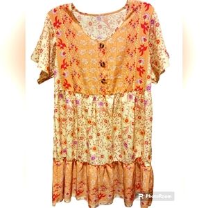 Unbranded  short-sleeved Boho dress M/L